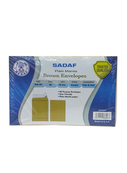 Sadaf Envelopes, 9 x 6cm, 50-Pieces, 80GSM, A5 Size, Brown