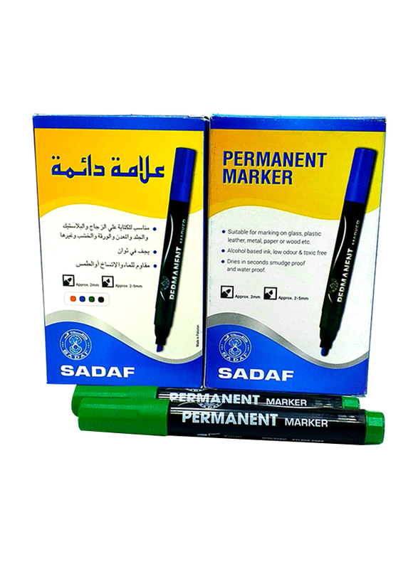 Sadaf Chisel Tip Permanent Marker, 5mm, Green