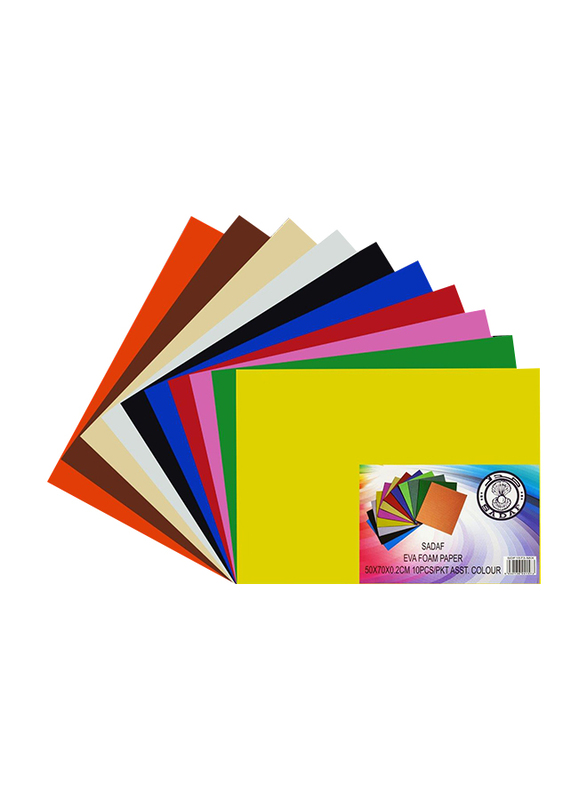 Sadaf Normal Eve Foam Paper, 50 x 70 x 0.2cm, Assorted Colour