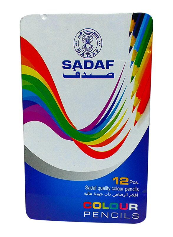 

Sadaf Flat Tin Pack Colour Pencil Set, 12-Piece, Multicolour