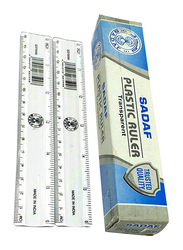 Sadaf 15cm Plastic Ruler, Transparent