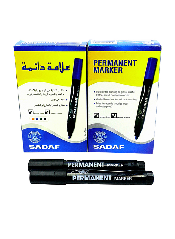 Sadaf Chisel Tip Permanent Marker, 5mm, Black
