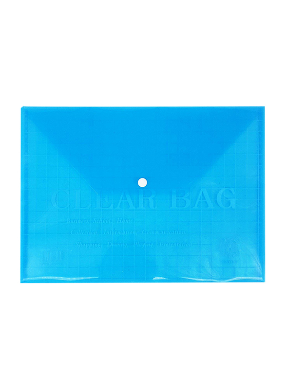 Sadaf Cheque Clear Bag, SDF8596, Blue