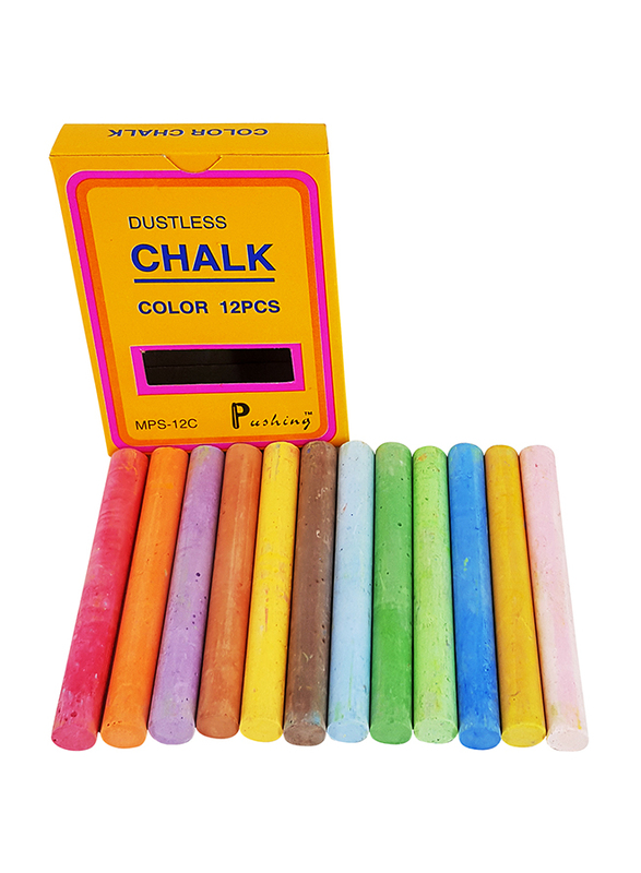 Kid Art Color Chalk Set, CK-12C, 12-Piece, Multicolour