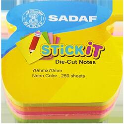 Sadaf PD-103 StickIt Phone Shape Sticky Notes, 70 x 70mm, 250 Sheet, Neon Colour