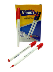 Sadaf 50-Piece X-Write Ball Pen Set, 1mm, Red