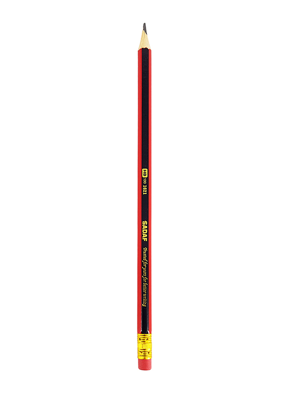 Sadaf HB 1621 12-Piece More Strength Life Pencil Set, Red/Black