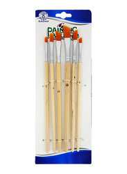 Sadaf Painting Brush Set, 1306-6A, PD-86, 6 Pieces, Beige/Silver/Orange