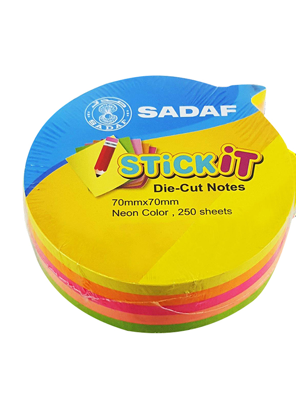Sadaf PD-103 StickIt Balloon Shape Sticky Notes, 70 x 70mm, 250 Sheet, Neon Colour