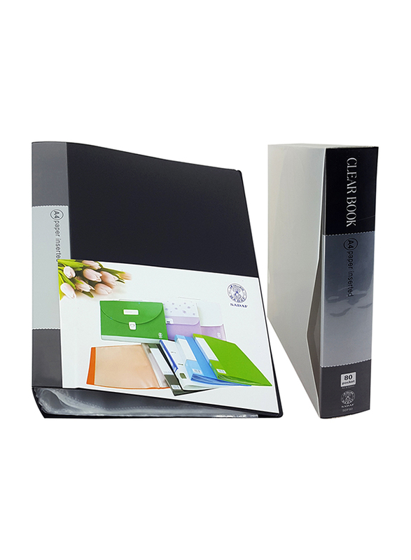 Sadaf 80 Pocket Display Book, A4 Size, SDF80, Assorted Colour