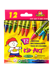 Kid Art Crayons, 12 Colours, R012-DI, Multicolour