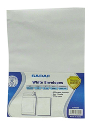 Sadaf Wallet Window Envelopes, 8.9 x 4.5cm, 50-Pieces, 100GSM, White