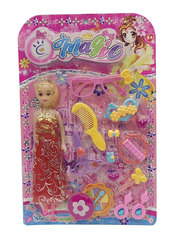 

Generic Magic Cosmetics with Big Barbie and Dress Set, Ages 3+