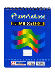Sinarline Top Open Spiral Notepad, 70 Sheets, A4 Size, White