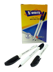 Sadaf 50-Piece X-Write Ball Pen Set, 1mm, Black
