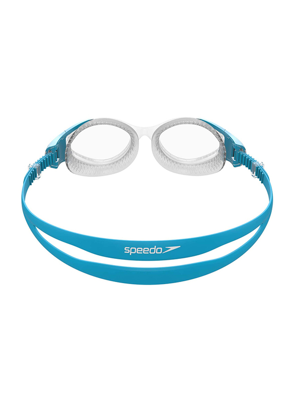 Speedo Futura Biofuse Flexiseal AF Swimming Goggles for Women, Blue/Clear