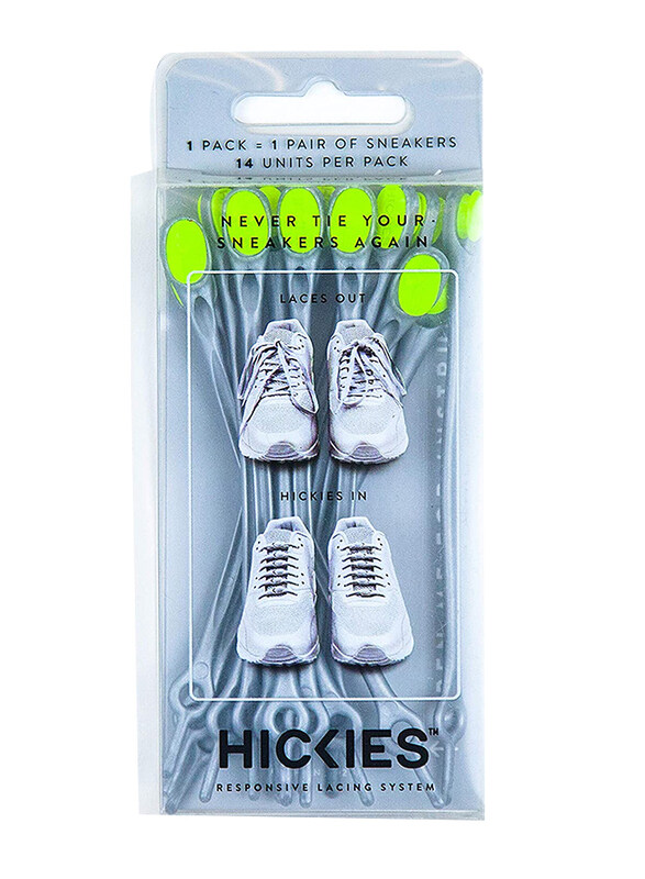 

Hickies Tie-Free Laces, 14 Pieces, Silver/Yellow