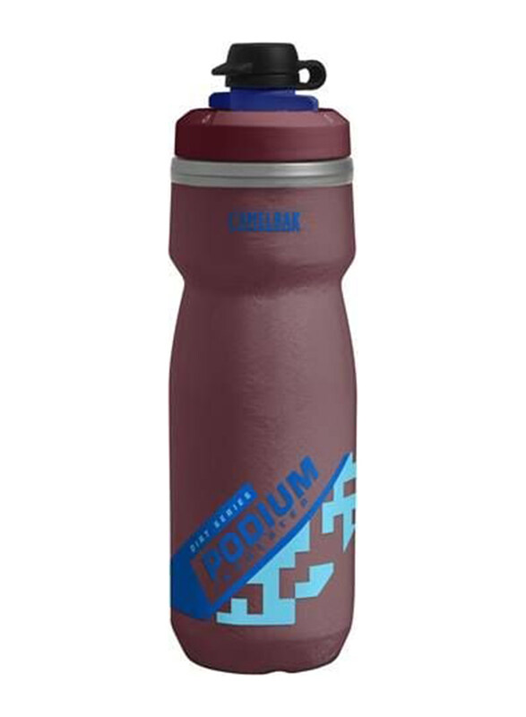 

Camelbak Podium Chill Dirt Series Water Bottle, 21oz, Burgundy/Blue