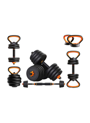 Marshal Fitness Adjustable Dumbbell Set, 30KG, Black/Orange