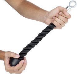 Marshal Fitness Abdominal Crunches Triceps Single Pull Down Rope, Mf-0180, Black