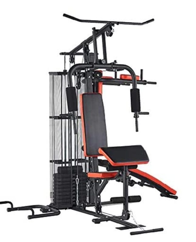Marshal Fitness 40-in-1 Multiple Purpose Home Gym System with 3 Workout Station, Mf-0708-3, Black