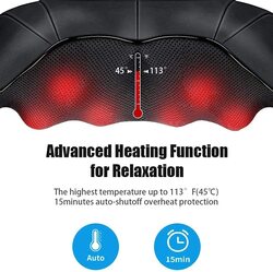 Marshal Fitness Back and Neck Massager with Heat Function, Mf-0422, Black