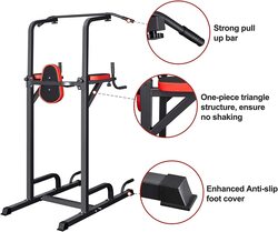 Marshal Fitness Heavy Duty Professional Commercial Power Tower Pull Up Station Equipment, 150Kg, Mf-8405, Black