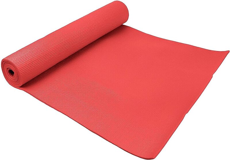 Marshal Fitness Non-Slip and Durable Exercise and Yoga Mat, 5mm, Red