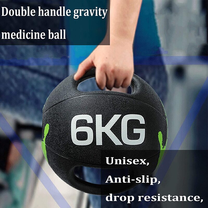 Marshal Fitness Medicine Fitness Slam Ball with Dual Handle, 3Kg, MF-0694, Black