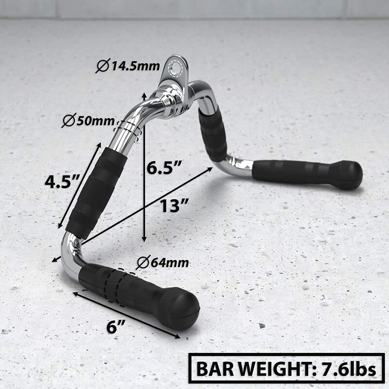 Marshal Fitness Multifunction Narrow Triceps Seated Row Bar, Mf-0176, Silver