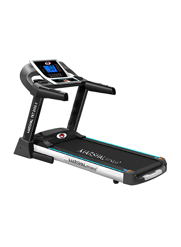 Marshal Fitness Heavy Duty Digital Treadmill with Auto Incline Function, 3150-1, Black