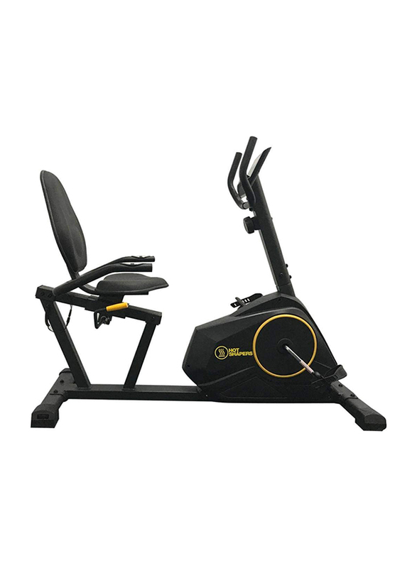 Marshal Fitness Recumbent Exercise Bike with Adjustable Seat and Pulse Monitor, MF-116L, Black