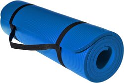 Marshal Fitness NBR Non-Slip and Durable Yoga Mat, 15mm, Blue