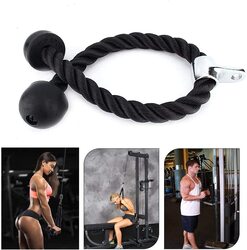Marshal Fitness Triceps Laterals Biceps Pull Down Rope, Mf-0097, Black