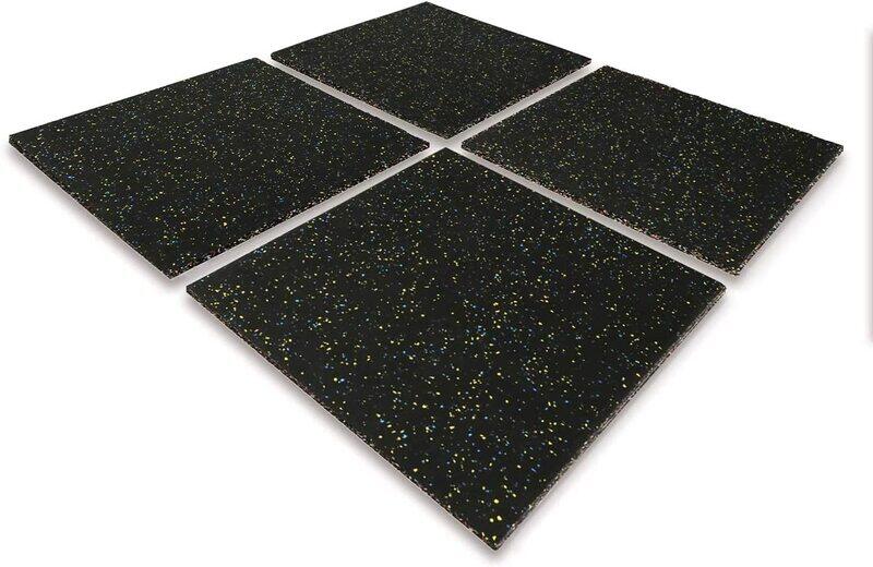 

Marshal Fitness 15mm Rubber Floor Soundproof Mat Set, 4 Pieces, Multicolour