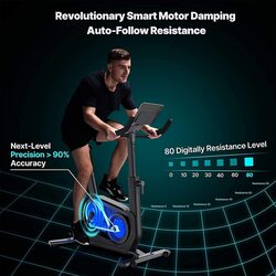 Marshal Fitness App Controlled AI Smart Exercise Bike, MF-C05, Black