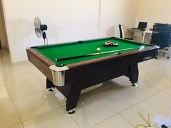 Marshal fitness 8-Feet Top Wooden Billiard Pool Table with Auto Ball Return System Deck, N5-8ft, Green