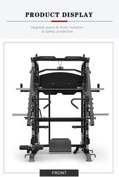 Marshal Fitness Training Cable Crossover Smith Strength Trainer Machine, MF-17690, Black