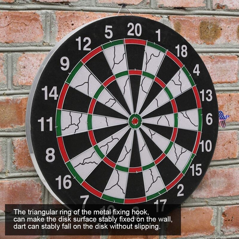 Marshal Fitness 18-Inch Wall-Mounted Darts Board with 6 Darts Pin, MF-0237, Multicolour
