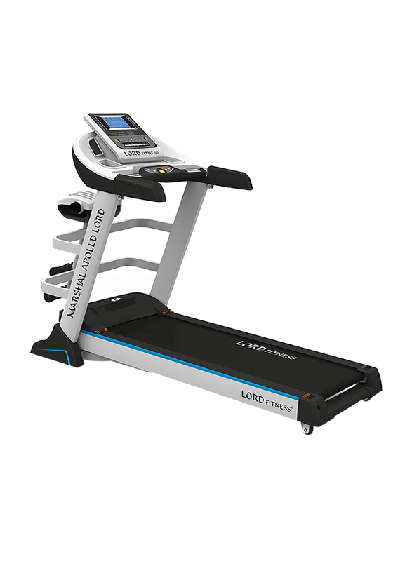Marshal Fitness Apollo Treadmill with Auto Incline Function, Black/White