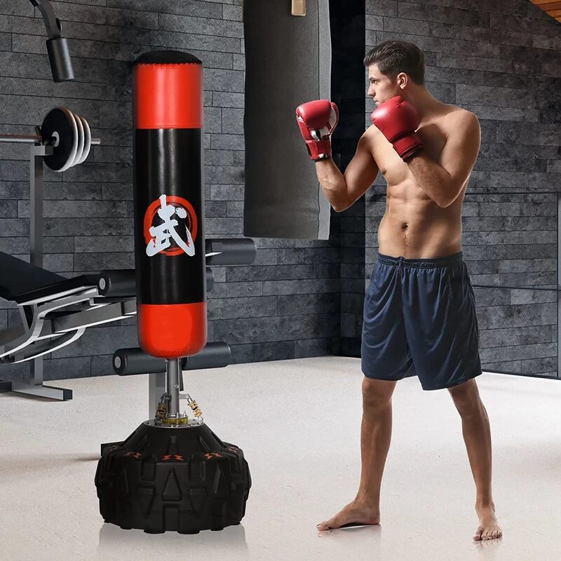 Marshal Fitness Adult Freestanding Boxing Punch Bag, 6 Feet, MF-0760, Red