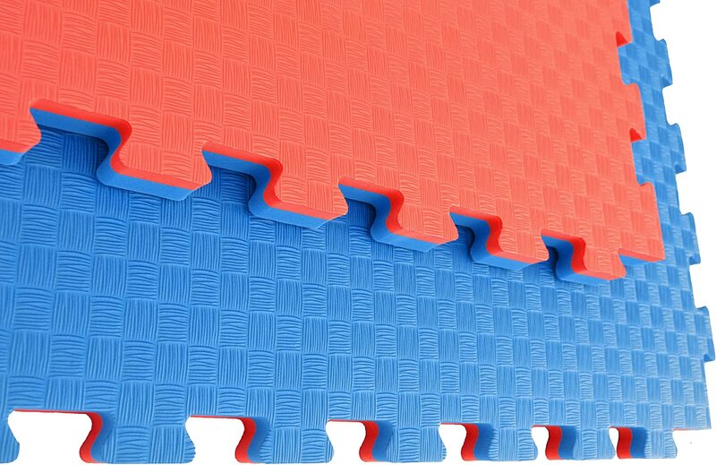 Marshal Fitness Interlocking Puzzle Tatami Eva Foam Mat, Red/Blue