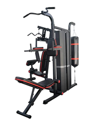 Marshal Fitness 3 Station with Boxing Bag, Pull Up Station and Exercise Bench, 72 KG, MF-9945-2B, Black