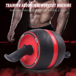 Marshal Fitness Ab Power Crossfit Home Gym Wheel Roller, Mf-0058, Black/Red