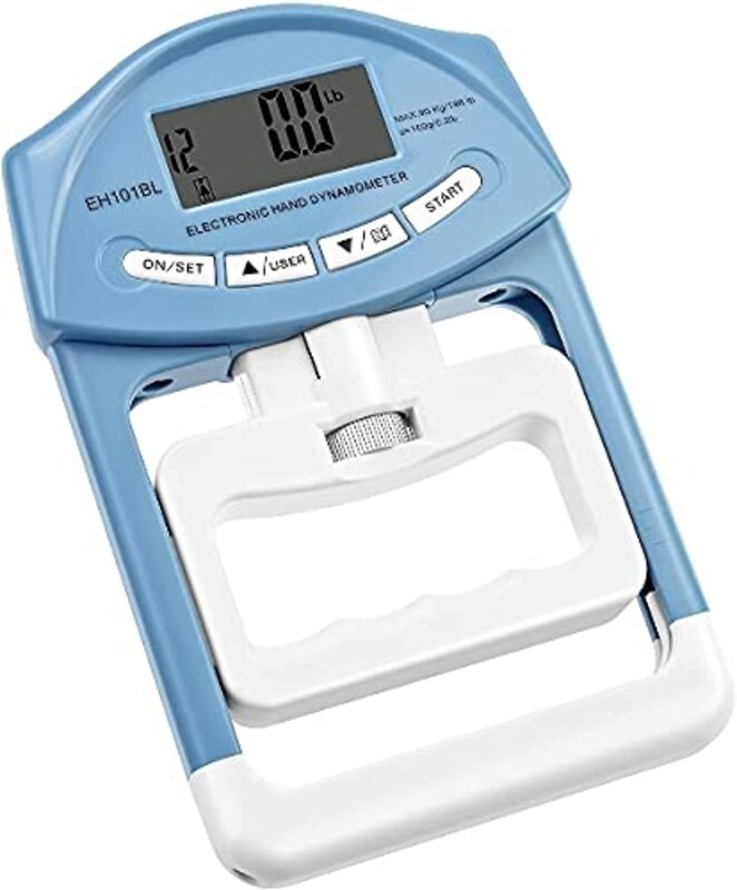 Marshal Fitness Digital Hand Dynamometer Grip Strength Measurement Meter, Mf-0324, Blue