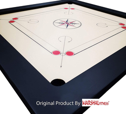 Marshal Fitness 18 inch Deluxe Carrom Board with Coins and Striker