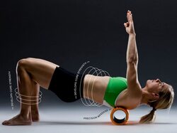 Marshal Fitness EVA Yoga Foam Roller for Muscle, 35cm, Mf-0113, Orange