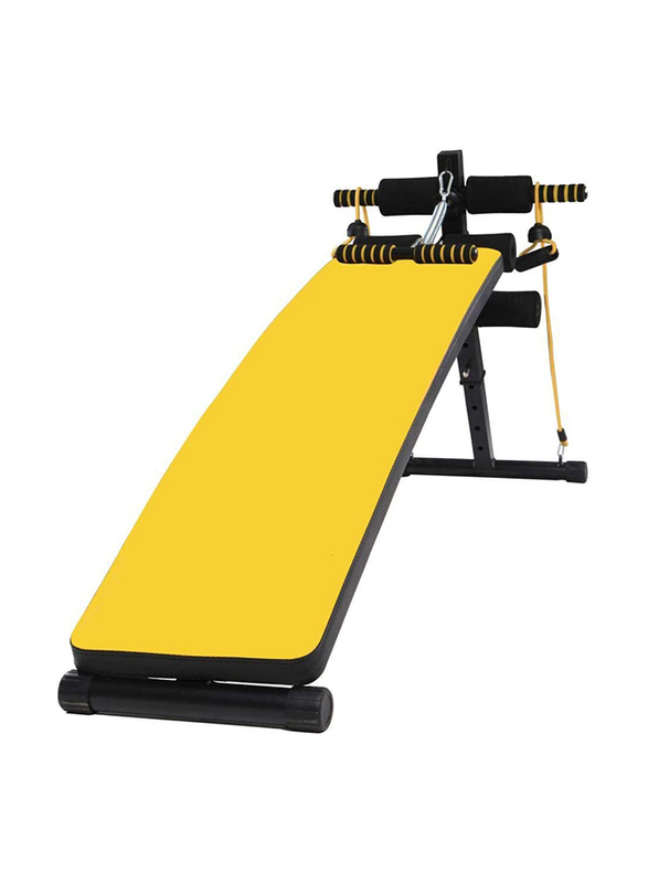 Marshal Fitness Adjustable Decline Ab Crunch Board, Yellow