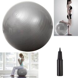 Marshal Fitness Anti-Burst Balance Strength Yoga Ball, 75cm, Silver