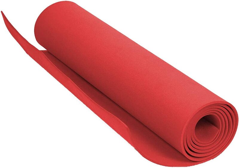 Marshal Fitness Non-Slip and Durable Exercise and Yoga Mat, 5mm, Red